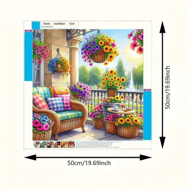 Retro Sunny Veranda Porch Retreat Diamond Painting Kit