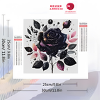 Stunning Crystal Black Rose Diamond Painting Kit - DIY Full Drill Artwork for a Dazzling Home Display