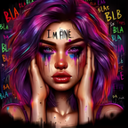 "I'm Fine" Woman's Portrait Diamond Painting Kit
