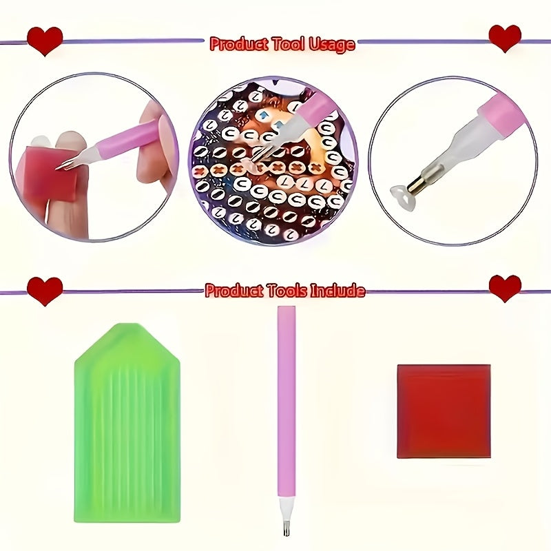 Beelieve Diamond Painting Kit 7.87x7.87 Inch Tools Set